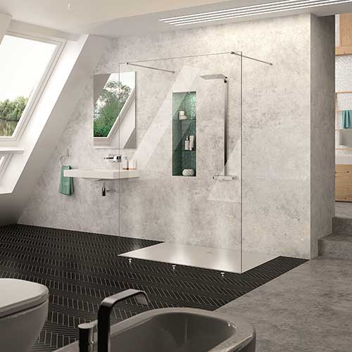 Merlin double entry showerwall
